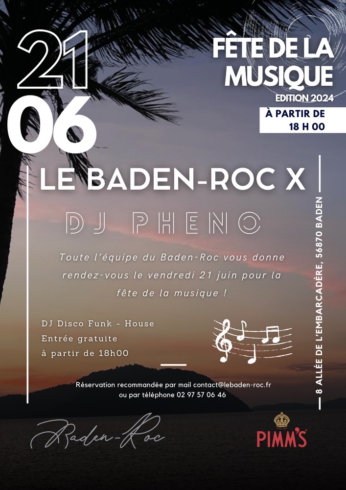 fête de la musique, 21 juin, été 2024, Le Baden-Roc, programme été 2024 